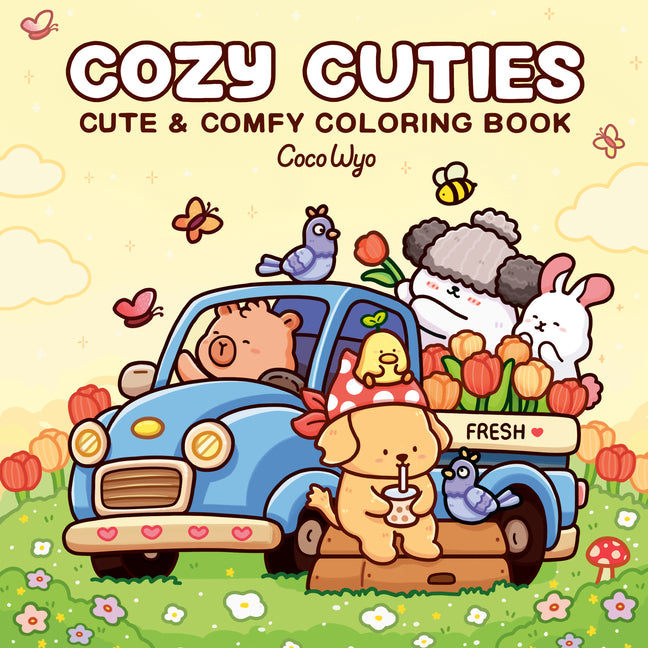 Book cover for Cozy Cuties: Coloring Book for Adults and Kids