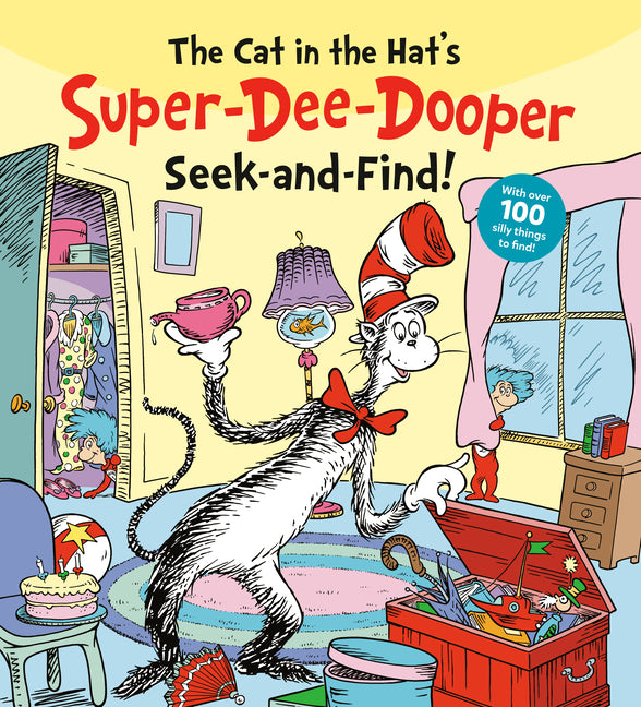 Book cover for Cat in the Hat's Super-Dee-Dooper Seek and Find!: With Over 100 Silly Things to Find