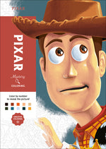 Book cover for Disney Mystery Coloring: Pixar: A Color by Number Book
