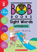 Book cover for Bob Books - Sight Words Workbook Phonics, Writing Practice, Ages 4 and Up, Kindergarten, First Grade (Stage 2: Emerging Reader)