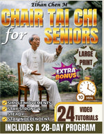 Book cover for Chair Tai Chi for Seniors: Simple Daily Movements to Stay Strong, Steady, and Independent with Illustrations & Videos