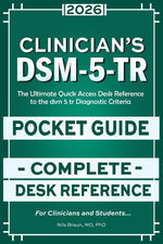 Book cover for DSM-5-Tr Clinician's Pocket Guide: The Ultimate Quick Access Desk Reference to the dsm 5 tr Diagnostic Criteria