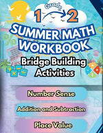 Book cover for Summer Math Workbook 1-2 Grade Bridge Building Activities: 1st to 2nd Grade Summer Essential Skills Practice Worksheets