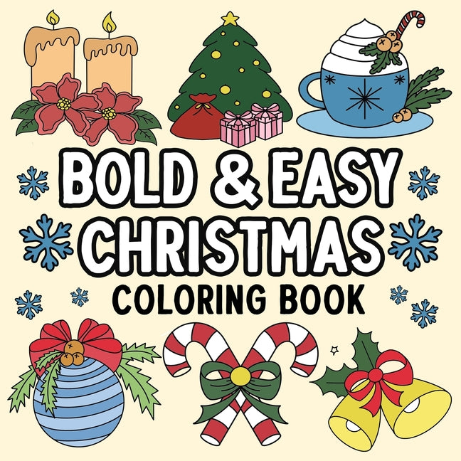 Book cover for Bold and Easy Christmas Coloring Book