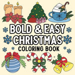 Book cover for Bold and Easy Christmas Coloring Book