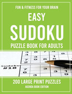 Book cover for Easy Sudoku Puzzle Book for Adults: 200 Large Print Puzzles