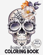 Book cover for Sugar Skull Coloring Book: Intricate Gothic Skull Designs for Adults and Teens