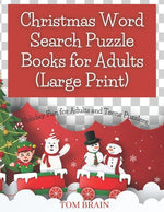 Book cover for Christmas Word Search Puzzle Books for Adults (Large Print): Holiday Fun for Adults and Teens Puzzlers