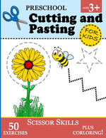 Book cover for Preschool Cutting and Pasting for Kids: Cutting Practice for Toddlers (Age 3+) - Scissor Skills Workbook for Kids Vol. 1