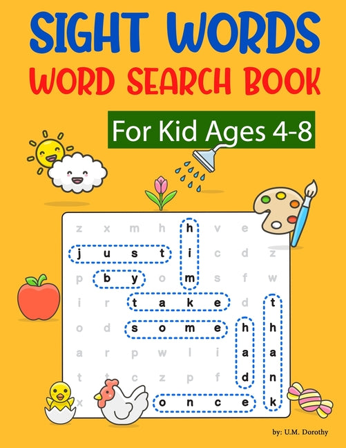 Book cover for Sight Words Word Search Book For Kid Ages 4-8: 101 Puzzles With High Frequency Words Activity Book For Pre-k Kindergarten 1st 2nd And 3rd Grade