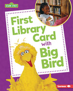 Book cover for First Library Card with Big Bird
