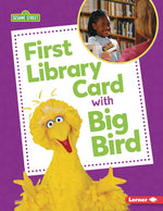 Book cover for First Library Card with Big Bird