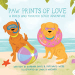 Book cover for Paw Prints of Love: A Rhed and Thatcher Beach Adventure