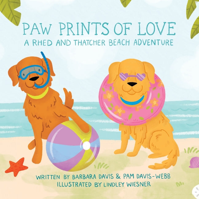 Book cover for Paw Prints of Love: A Rhed and Thatcher Beach Adventure