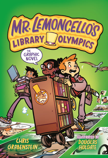 Book cover for Mr. Lemoncello's Library Olympics, the Graphic Novel