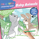Book cover for Magic Paper Coloring Book: Baby Animals: Discover Hidden Patterns and Images!