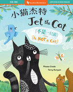 Book cover for Jet the Cat (Is Not a Cat) (Bilingual Chinese & English)