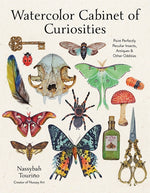 Book cover for Watercolor Cabinet of Curiosities: Paint Perfectly Peculiar Insects, Antiques & Other Oddities