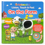 Book cover for Cocomelon Listen, Touch & Feel on the Farm