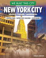 Book cover for We Built This City: New York City: History, People, Landmarks - Central Park, Empire State Building, Ellis Island