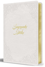 Book cover for Biblia Católica: Letra Grande. Símil Piel Blanca: Boda, Quinceañera, Primera Comu Nión / Catholic Leathersoft White Bible: Bride, Quinceanera, First C
