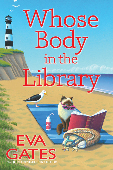 Book cover for Whose Body in the Library: A Lighthouse Library Mystery