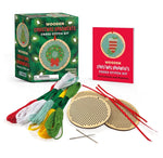 Book cover for Wooden Christmas Ornaments Cross-Stitch Kit: Everything You Need to Create 3 Keepsakes