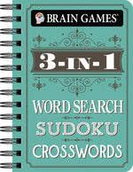 Book cover for Brain Games - To Go - 3-In-1: Word Search, Sudoku, Crosswords