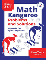 Book cover for Math Kangaroo Problems and Solutions - Grades 3 & 4 - Even Years