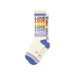 LOVE - Vintage Rainbow Gym Socks