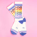LOVE - Vintage Rainbow Gym Socks