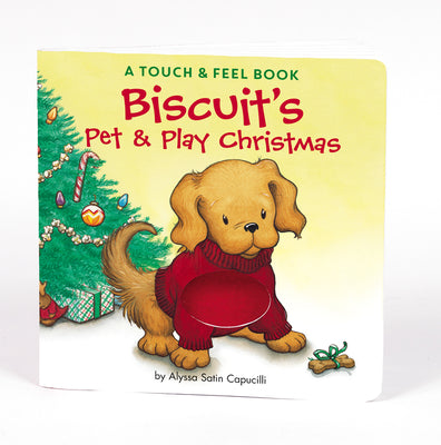 Book cover for Biscuit's Pet & Play Christmas: A Touch & Feel Book: A Christmas Holiday Book for Kids
