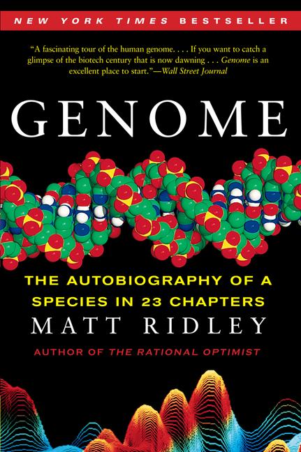 Book cover for Genome: The Autobiography of a Species in 23 Chapters