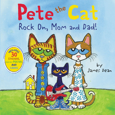 Book cover for Pete the Cat: Rock On, Mom and Dad!: A Father's Day Gift Book from Kids
