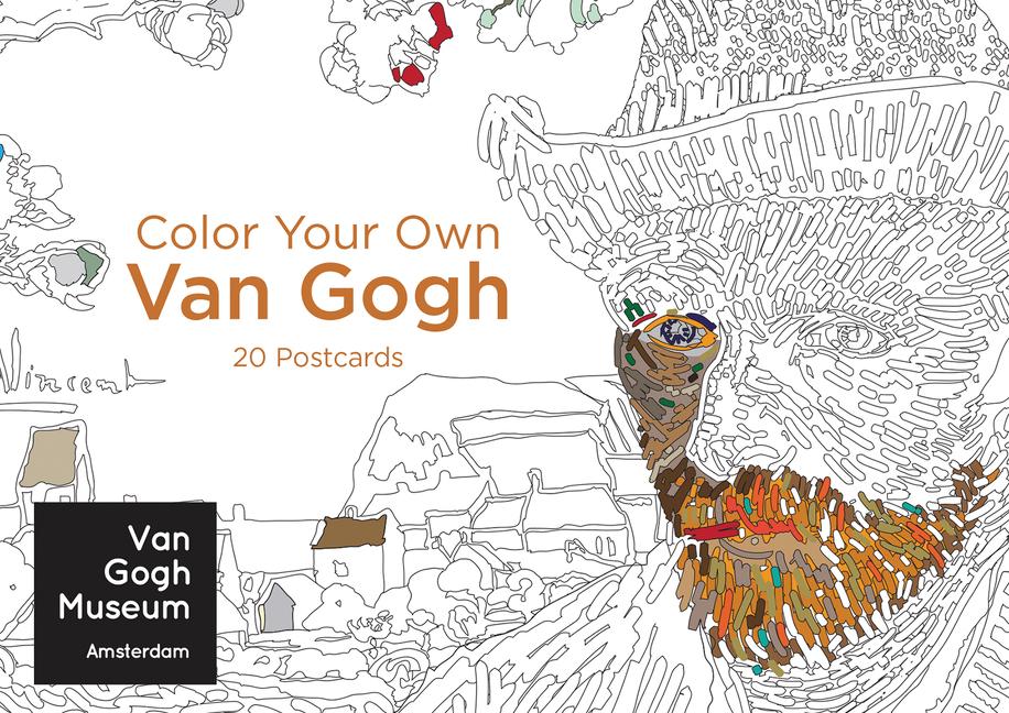 Book cover for Color Your Own Van Gogh 20 Postcards: A Coloring Book