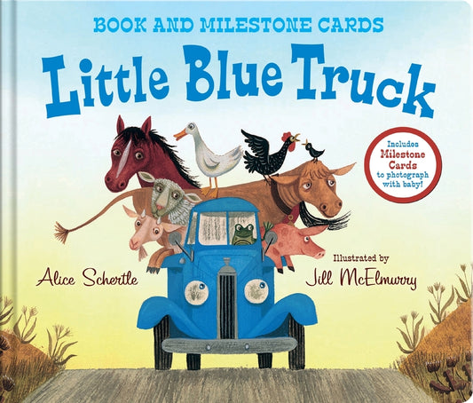 Book cover for Little Blue Truck Milestone Edition: Book and Milestone Cards