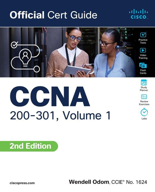 Book cover for CCNA 200-301 Official Cert Guide, Volume 1