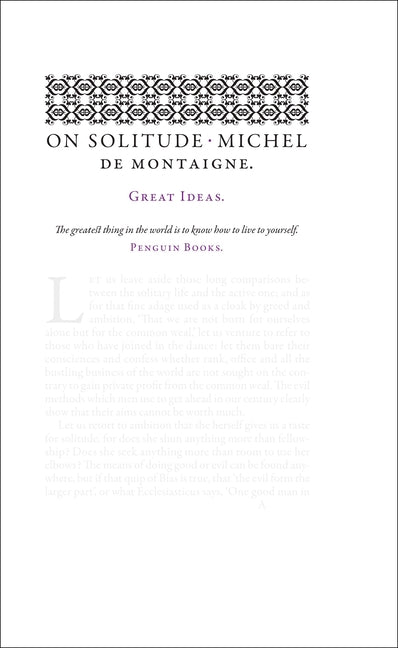 Book cover for On Solitude