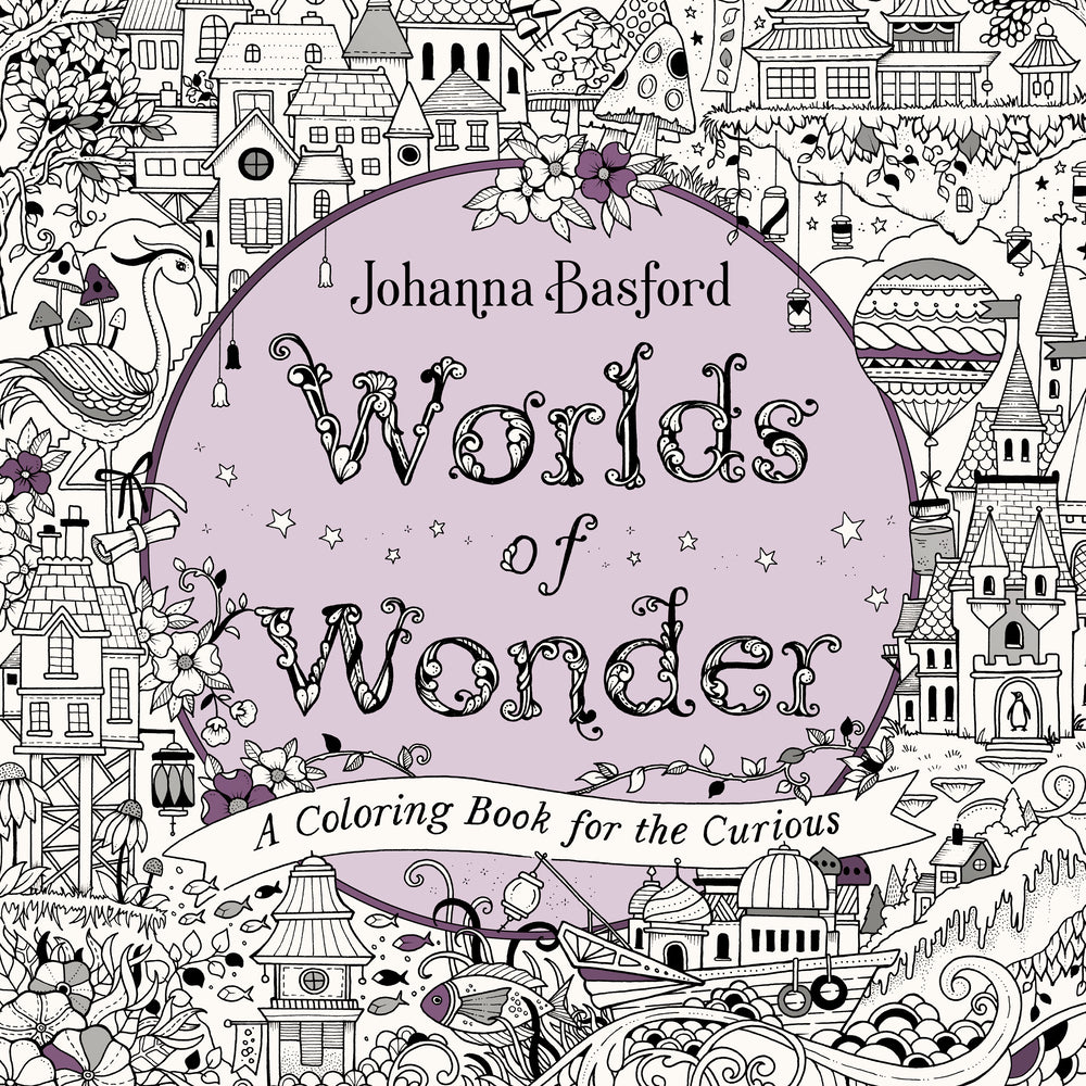 Book cover for Worlds of Wonder: A Coloring Book for the Curious
