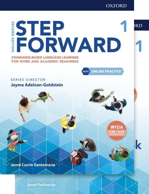 Book cover for Step Forward Level 1 Student Book and Workbook Pack with Online Practice: Standards-Based Language Learning for Work and Academic Readiness