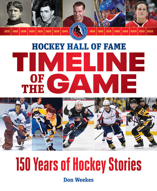 Book cover for Hockey Hall of Fame Timeline of the Game: 150 Years of Hockey Stories