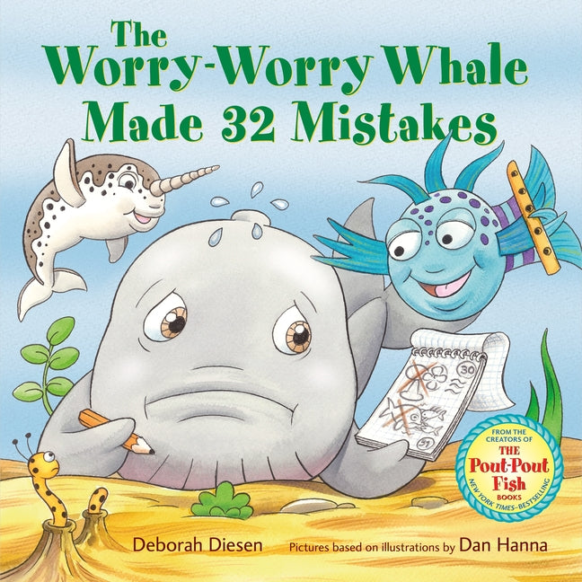Book cover for Worry-Worry Whale Made 32 Mistakes