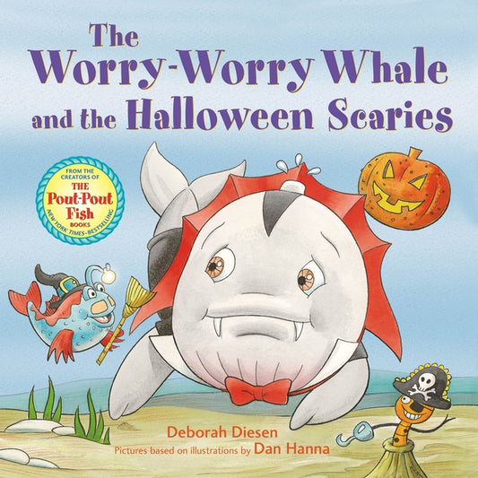 Book cover for Worry-Worry Whale and the Halloween Scaries