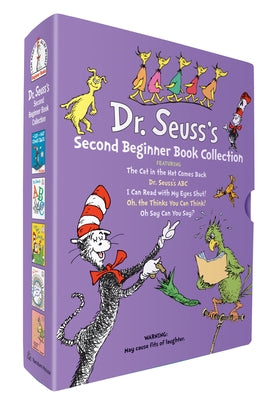 Book cover for Dr. Seuss's Second Beginner Book Boxed Set Collection: The Cat in the Hat Comes Back; Dr. Seuss's Abc; I Can Read with My Eyes Shut!; Oh, the Thinks Y