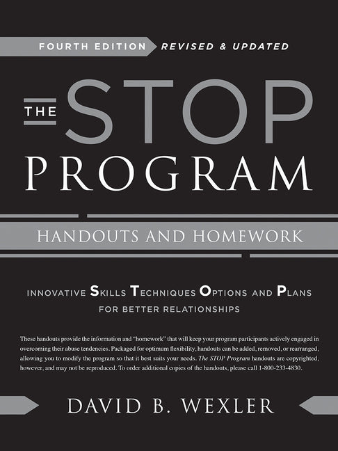 Book cover for Stop Program: Handouts and Homework