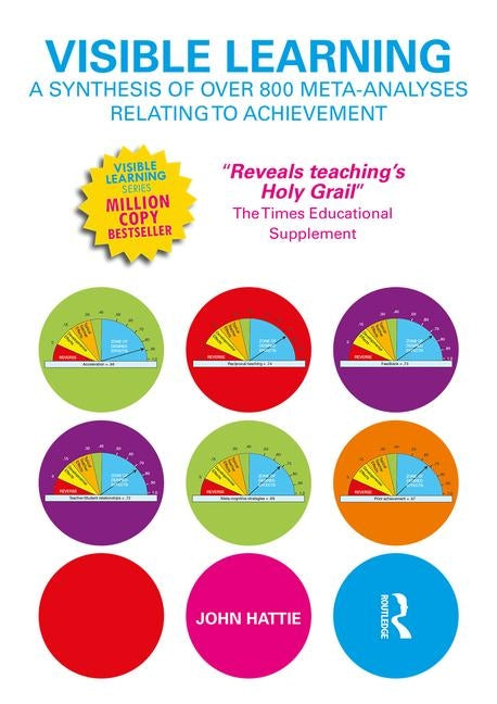 Book cover for Visible Learning: A Synthesis of Over 800 Meta-Analyses Relating to Achievement