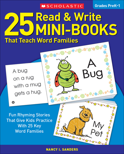 Book cover for 25 Read & Write Mini-Books: That Teach Word Families