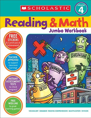 Book cover for Reading & Math Jumbo Workbook: Grade 4