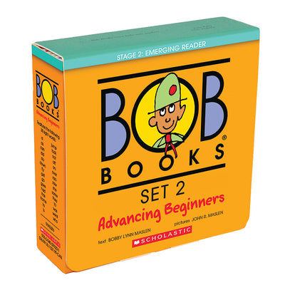 Book cover for Bob Books - Advancing Beginners Box Set Phonics, Ages 4 and Up, Kindergarten (Stage 2: Emerging Reader): 8 Books for Young Readers