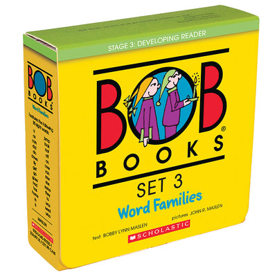 Book cover for Bob Books - Word Families Box Set Phonics, Ages 4 and Up, Kindergarten, First Grade (Stage 3: Developing Reader)